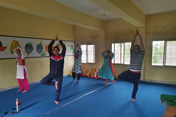 International Yog Day was celebrated enthusiastically at MVM Berasia in which Principal, staff and students participated wholeheartedly and practised different Yoga Asanas.