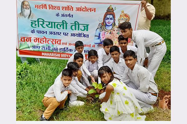 The festival of Hariyali teej celebrated enthusiastically by staff and students